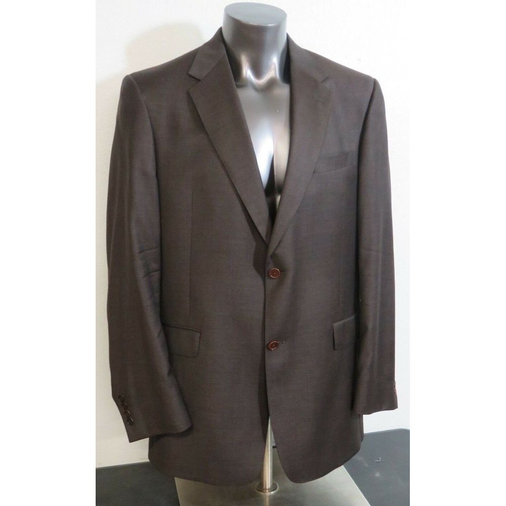 Mens Loro Piana Daniel Cremieux Brown Wool 2 Button Jacket Blazer Size 44 L J17
